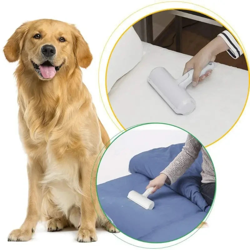 Rolo removedor de pelos de animais de estimação - Removedor de pelos de cães e gatos com base autolimpante - Ferramenta eficiente para remoção de pelos de animais